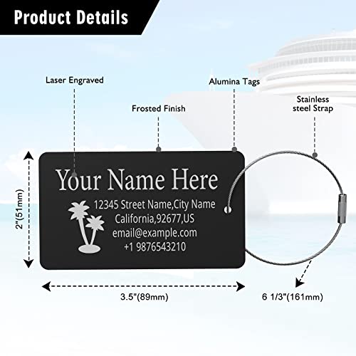 Luggage Tags for Suitcase (Pink / Horizontal (2x3.5"))