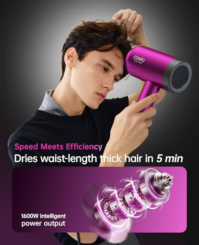 Hair Dryer CONFU Hair Dryers for Women 21000PRM (Rose Red)