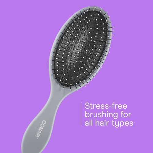 Detangling Hair Brush Set (Blue,Pink,Grey / 3 Count Full Size)