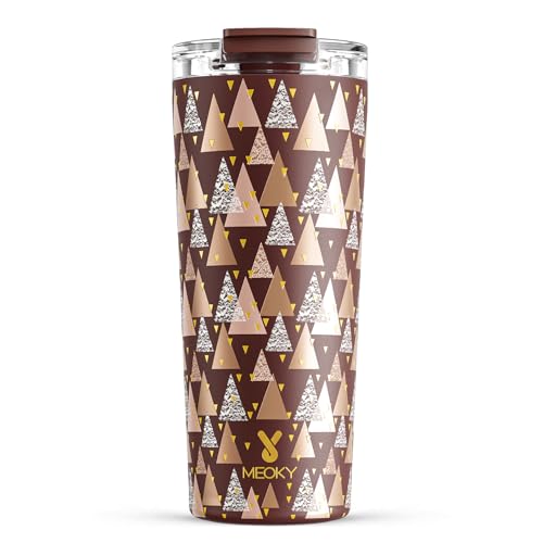 24 oz Insulated Travel Coffee Mug (Cocoa Geometry / 24 Ounces)