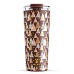 24 oz Insulated Travel Coffee Mug (Cocoa Geometry / 24 Ounces)