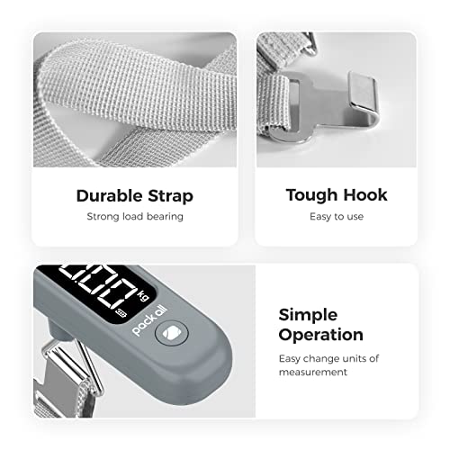 Digital Luggage Scale for Travel (Rock Grey)