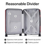 Luggage Sets 2 piece Carry On Luggage with Wheels PC Hard Shell Suitcases Lightweight Checked Travel Luggage Large Travel Suitcase Woman Men 20 (2 Pc Set (20/29) / Burgundy)