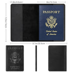 Premium Leather Passport Holder Covers (Black)