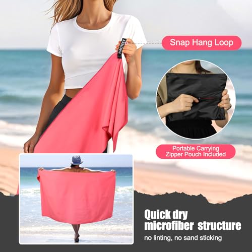 Quick Dry Travel Towel (Red)