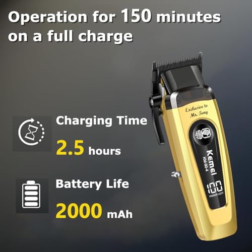 90 4 Professional Hair Clippers for Men 11500 RPM Barber Clippers (Gold)