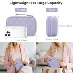 Tech Pouch Lightweight Electronics Organizer Travel Case (Gourd Pattern-Purple / L)