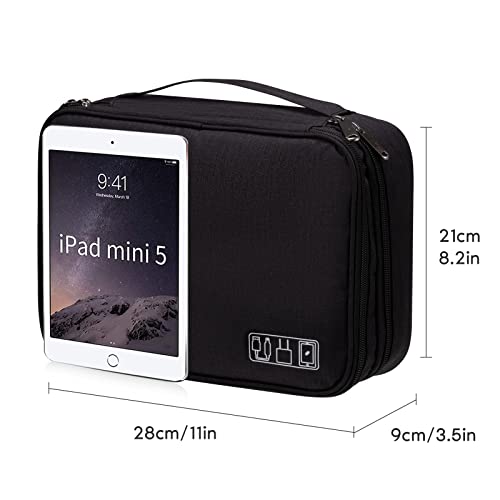 Electronics Travel Organizer (Large / Three layer-Black)