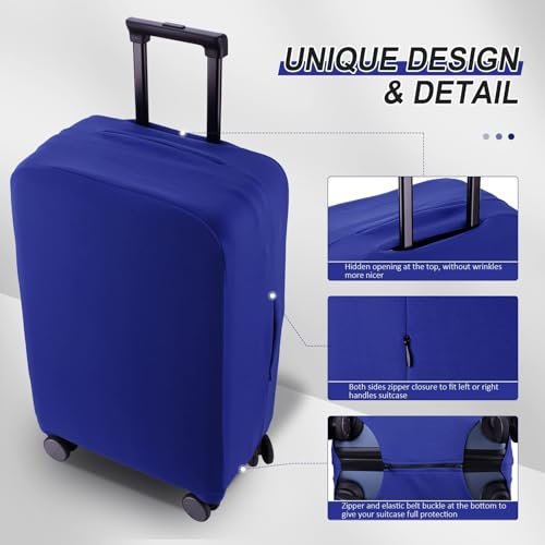 Travel Luggage Cover Protector Scratch (Blue / 22-23inch)