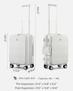 Hardside Expandable Carry On Luggage (Smoke White / 20 Inch EXT)
