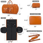Garment Bag for Travel (A8-Brown-Faux Leather)