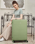 Expandable Large Checked Luggage (Bamboo Green / 28 Inch EXT)