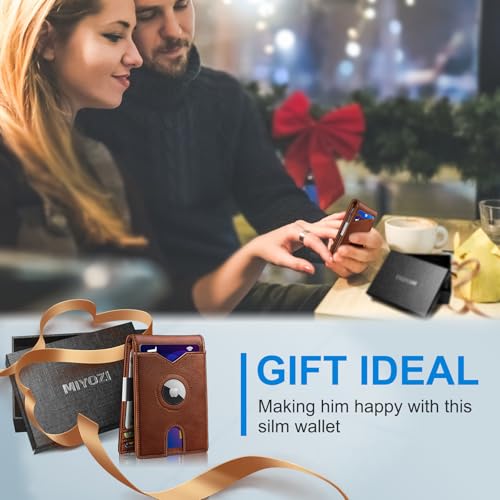 Airtag Wallet for Men (Brick Brown42)