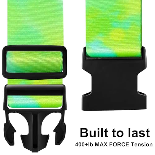 Luggage Straps for Suitcases TSA Approved (WaterColor-Green)
