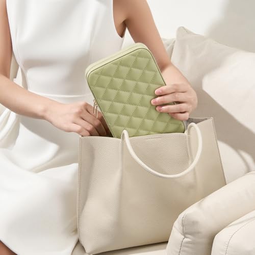 Travel Jewelry Case for Women Girls (Green / Medium (8.46"W*5.71"D*2.17"H))