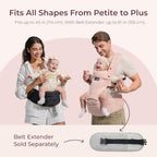 Baby Carrier with Hip Seat (Air Mesh-Pink)