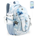 Design Backpack for Men with USB Charging Port SD803 (Polka Blue / Standard)