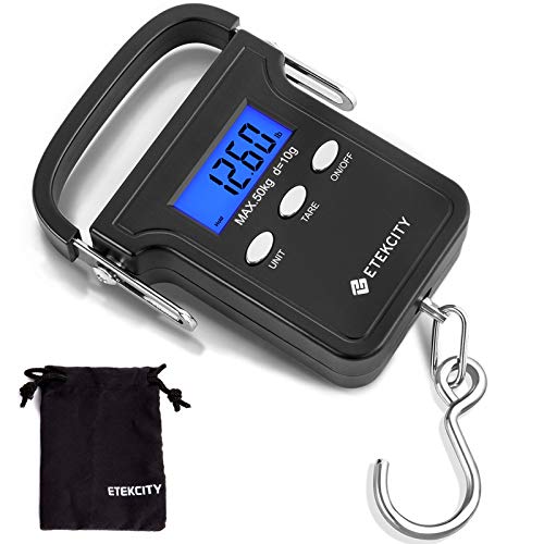 Fishing Scale with Backlit LCD Display (Dark Black)