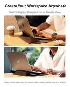 Laptop Carry Sleeve with Stand &Smart Storage for 14" Laptop for Work (Coffee / 14 Inch)
