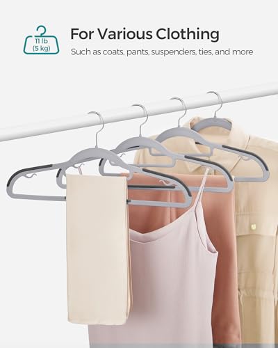 Pack of 60 Coat Hangers (60 Pack / Light + Dark Gray)