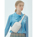 Crossbody Bags for Women Leather Cross Body Sling Bag for Woman Travel White (1-white)