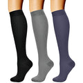 Compression Socks for Women & Men Circulation (XX-Large / 06 Black/Grey/Navy)