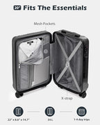 PC+ABS Hardshell Luggage (grey / 20 inch)