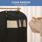 Suit Bags for Closet Storage (43" - 2 Pack / Black)