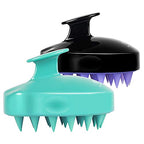 2 Pack Large Scalp Massager Scrubber Shampoo Brush for Hair Growth (01- Green & Black)