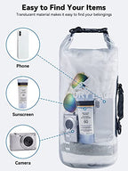 Dry Bag Waterproof Backpack with Phone Case (White / 40L)