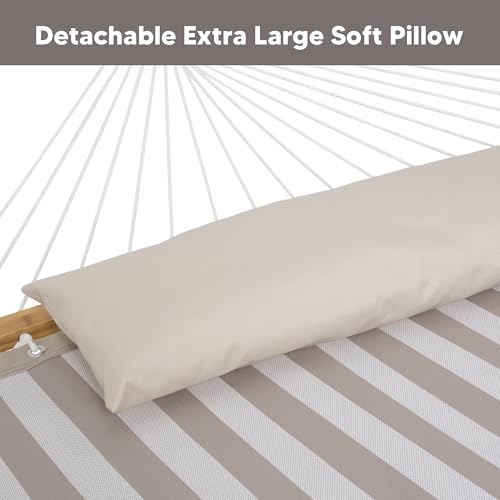 Outdoor Portable Hammock with Stand (78.7 x 55.1 in, Hammock with 144 in Stand / Light Gray)