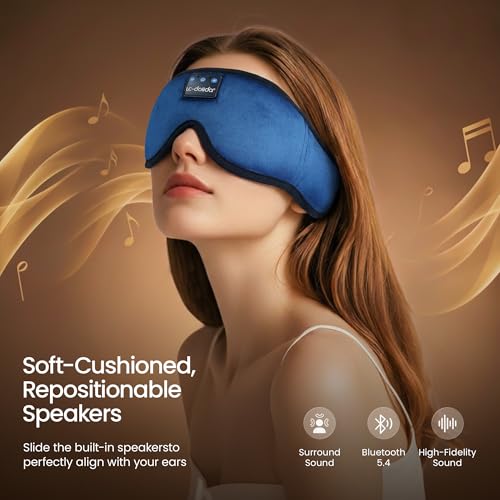 Sleeping Headphones Eye Mask (Dark Blue)