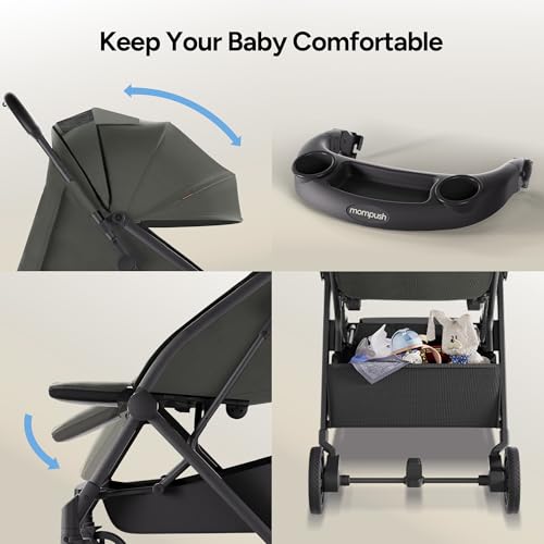 Lithe V2 Lightweight Travel Stroller with Organizer Included (Forest)