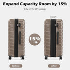 Lightweight Luggage with TSA Lock (3 Piece Set (20in/24in/28in) / Brown)