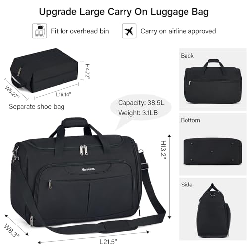 Carry On luggage Bags for Travel (Black / Ultra Carry-On)