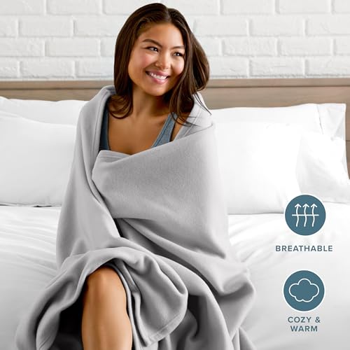 Polar Fleece Blanket (King / 06 - Light Grey)
