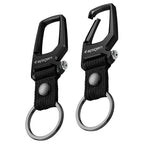 Life Carabiner Key Ring Clip (2-Pack / Black (2 Pack))
