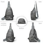 Sling Bag Crossbody Bags for Women Small Cross Body Bag Fanny Packs Chest Sling Purse for Daily Travel Leisure Sport (2-2 Dark Grey)