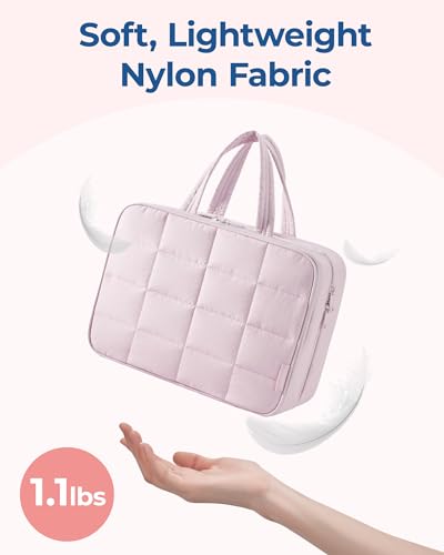 Travel Toiletry Bag with Jewelry Organizer (Pink-2 / Style2-medium Size)