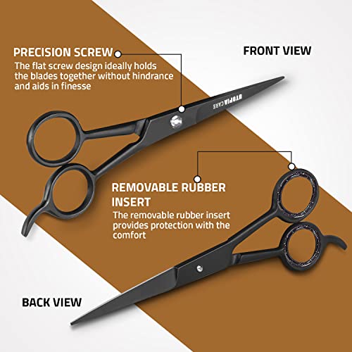 Hair Cutting and Hairdressing Scissors 6.5 Inch (6.5 Inch (Pack of 1) / Black)