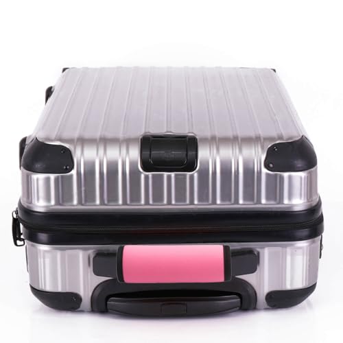 Neoprene Luggage Handle Wraps for Traveling Bright Color Luggage Tags (Light Pink)
