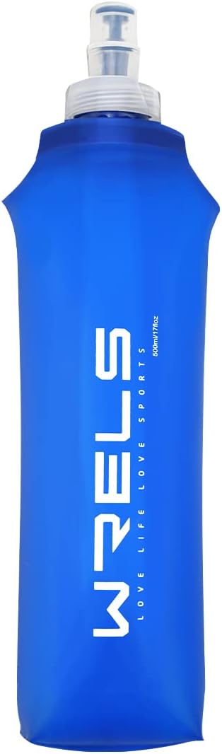 Folding Soft Flask Portable Collapsible Running Lightweight Water Bottle by WRELS