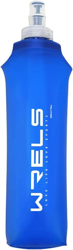 Folding Soft Flask Portable Collapsible Running Lightweight Water Bottle by WRELS