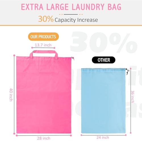 Extra Large Heavy Duty Laundry Bag (Extra Large Laundry Bag With Handles (Pink))