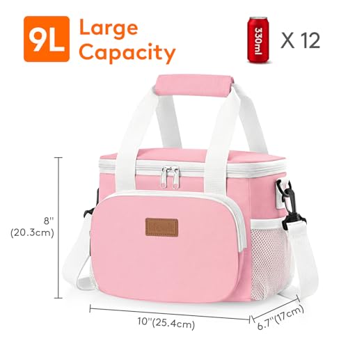 Insulated Lunch Box for Men (Light Pink / Medium(9L))
