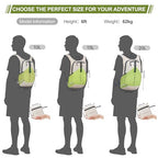 20L Hiking Backpack for Men Women Lightweight Foldable Small Daypack for Travel Camping Outdoor (Beige and Green / 20l)