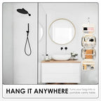 Travel Toiletry Bag for Women Hanging Water (Black)