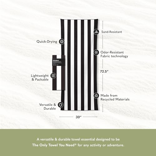 Original Towel (Cabana Stripe Black)