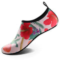 Water Shoes for Women Men Quick (5-6 Women/4-5 Men / Red Flowers)