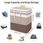 2 Pack Large Laundry Basket (125L / Brown)